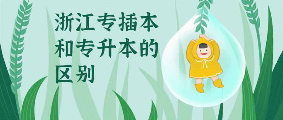 浙江專插本和專升本的區別