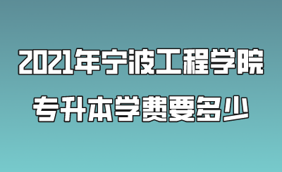 2021年寧波工程學院專升本學費要多少.png