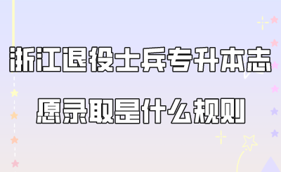 浙江退役士兵專升本志愿錄取是什么規則.png