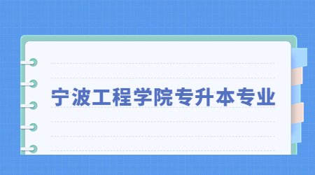 寧波工程學(xué)院專升本專業(yè).jpg